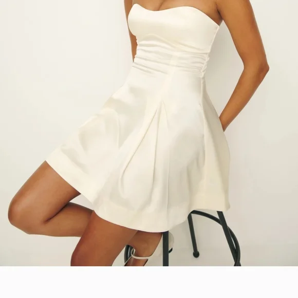 Reformation Jacques Satin Mini Dress - Picture 4 of 8